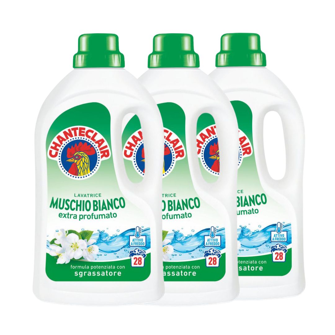 Lavatrice CHANTECLAIR muschio bianco 28 lavaggi 1260 ml, 3 pz