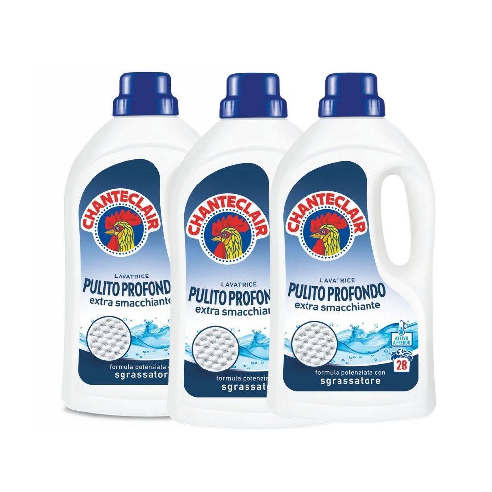 Lavatrice CHANTECLAIR pulito profondo 28 lavaggi 1260 ml, 3 pz