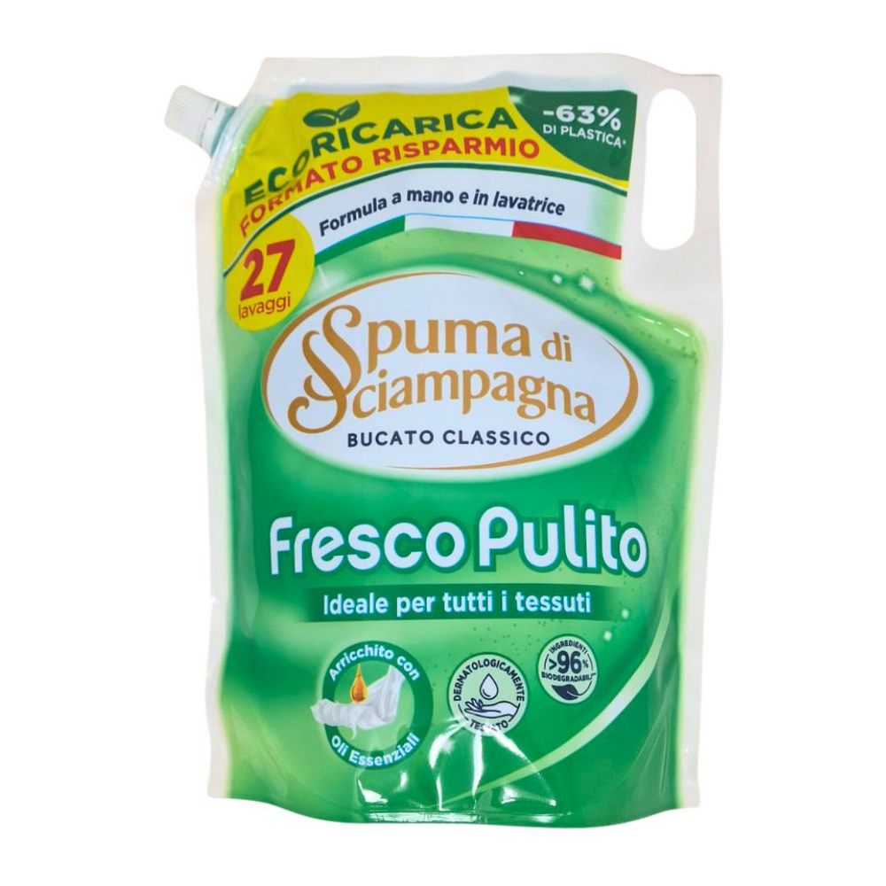 Detersivo in ecoricarica SPUMA DI SCIAMPAGNA fresco pulito 1350 ml