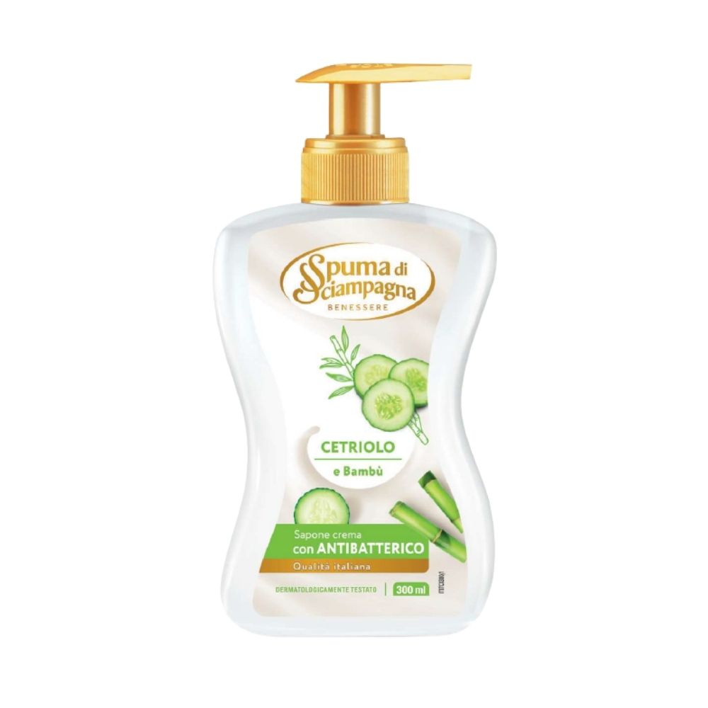 Sapone crema mani SPUMA DI SCIAMPAGNA cetriolo e bambù 300 ml