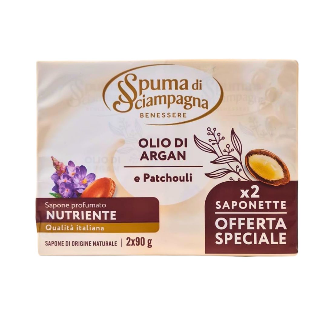 Saponetta profumata SPUMA DI SCIAMPAGNA argan 90 gr, 2 pz