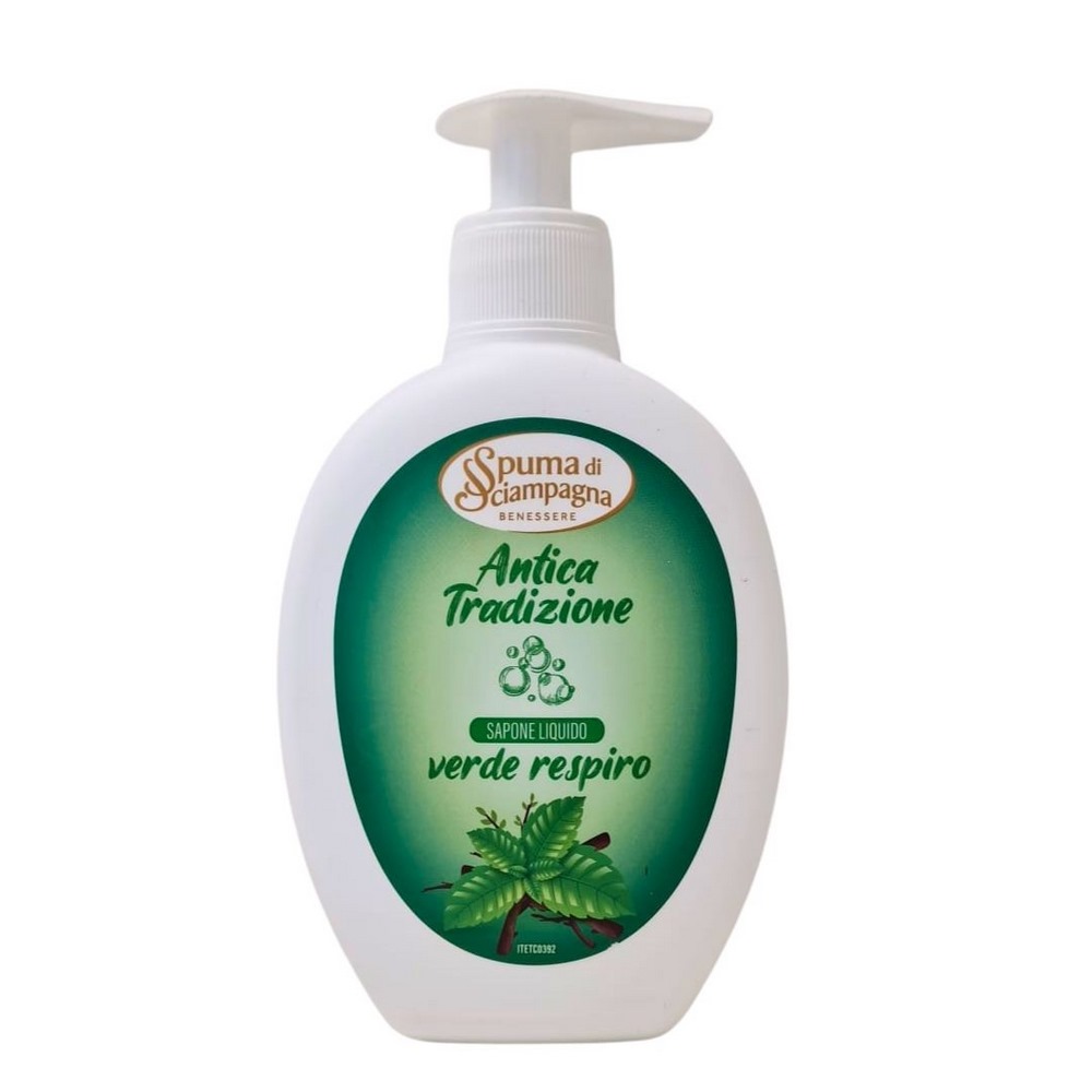 Sapone liquido mani SPUMA DI SCIAMPAGNA Antica Tradizione verde respiro 250 ml