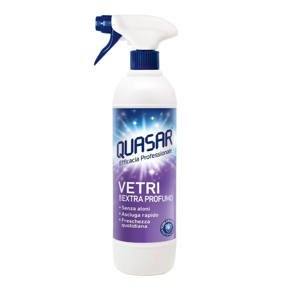 Detergente per vetri QUASAR extra profumo 680 ml