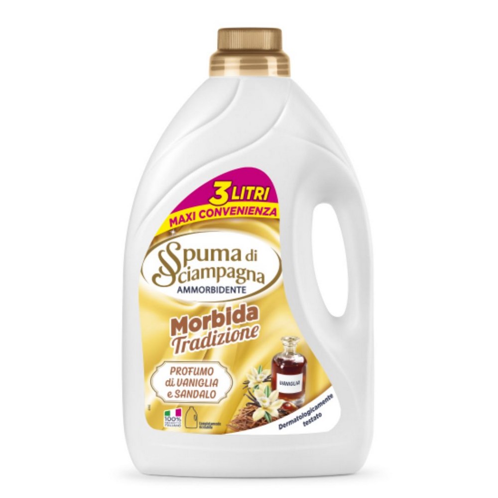 Ammorbidente SPUMA DI SCIAMPAGNA vaniglia e sandalo 3000 ml
