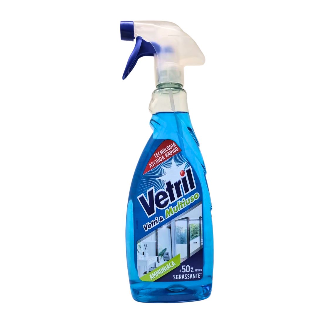 Detergente spray per vetri VETRIL con ammoniaca 650 ml