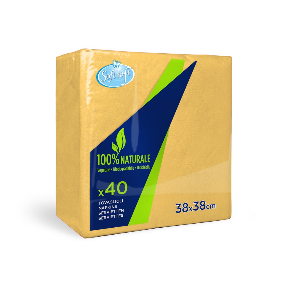 Tovaglioli  38x38 SOFT SOFT giallo sole 40 pz