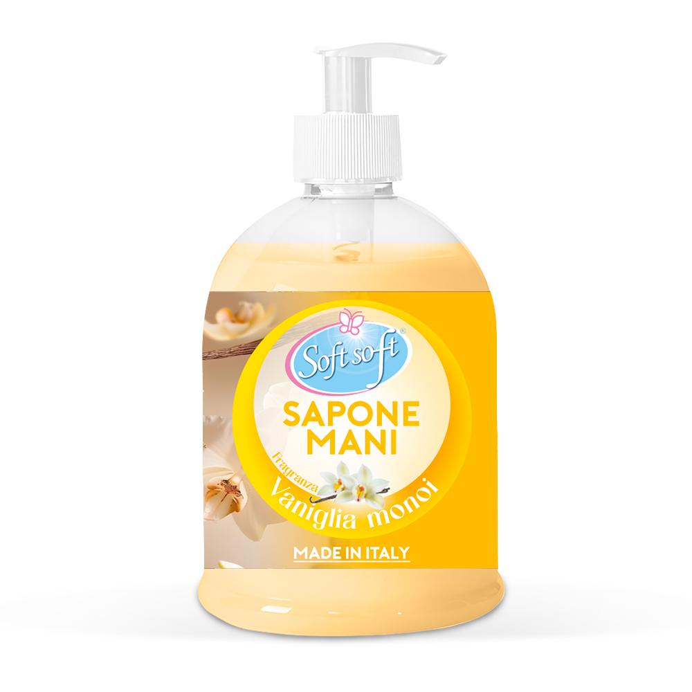 Sapone liquido con dispenser SOFT SOFT vaniglia e monoi 500 ml