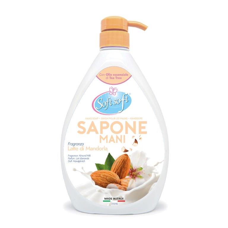 Sapone liquido con dispenser SOFT SOFT mandorla 1000 ml
