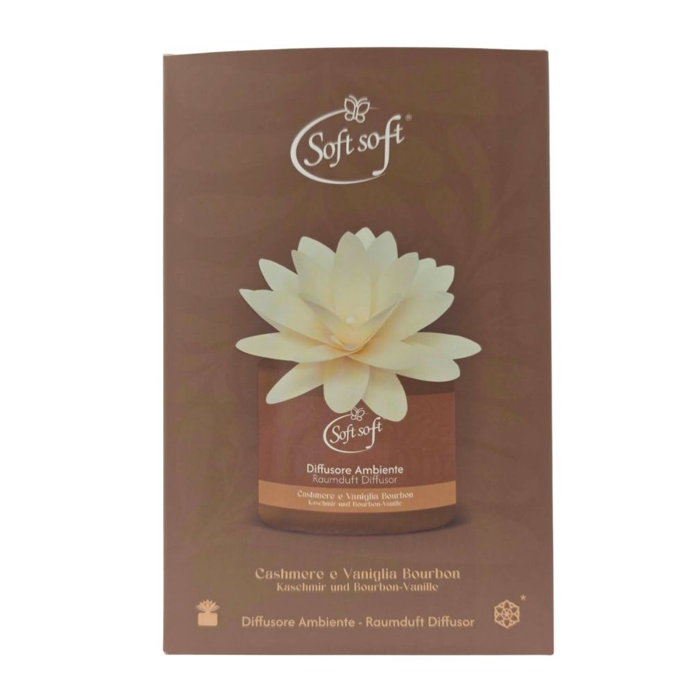Diffusore di fragranza con fiore SOFT SOFT cashmere e vaniglia bourbon 200 ml