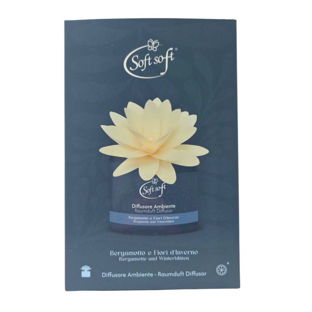 Diffusore di fragranza con fiore SOFT SOFT bergamotto e fiori d'inverno 200 ml