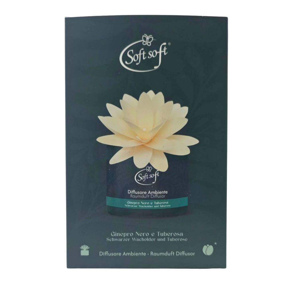 Diffusore di fragranza con fiore SOFT SOFT ginepro nero e tuberosa 200 ml
