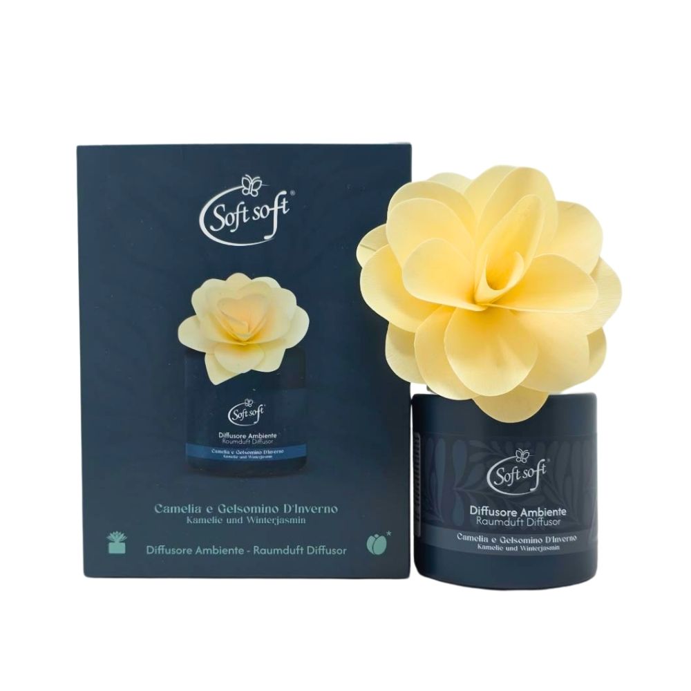 Diffusore di fragranza con fiore SOFT SOFT camelia e gelsomino d'inverno 140 ml