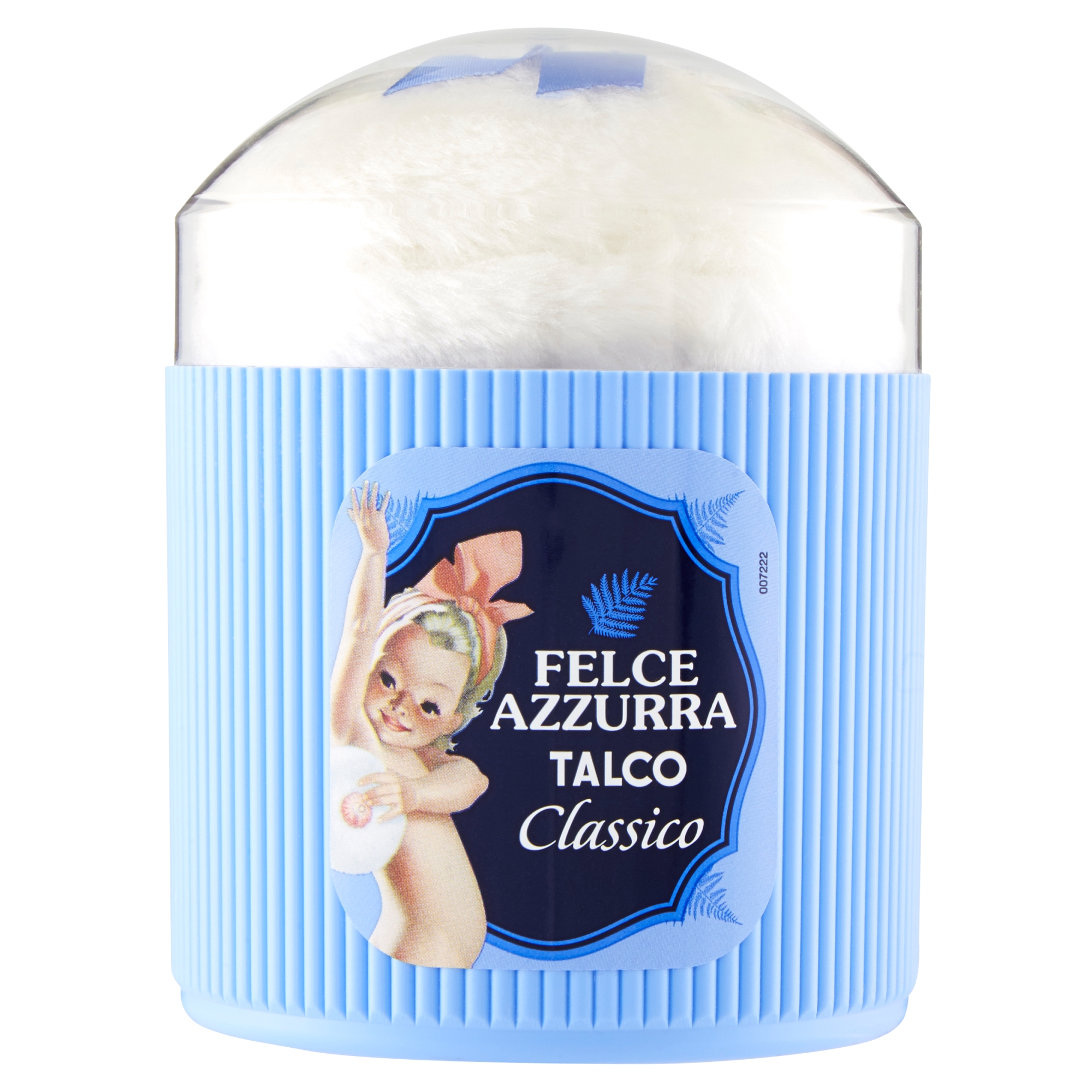 Barattolo di talco con piumino FELCE AZZURRA 200 ml