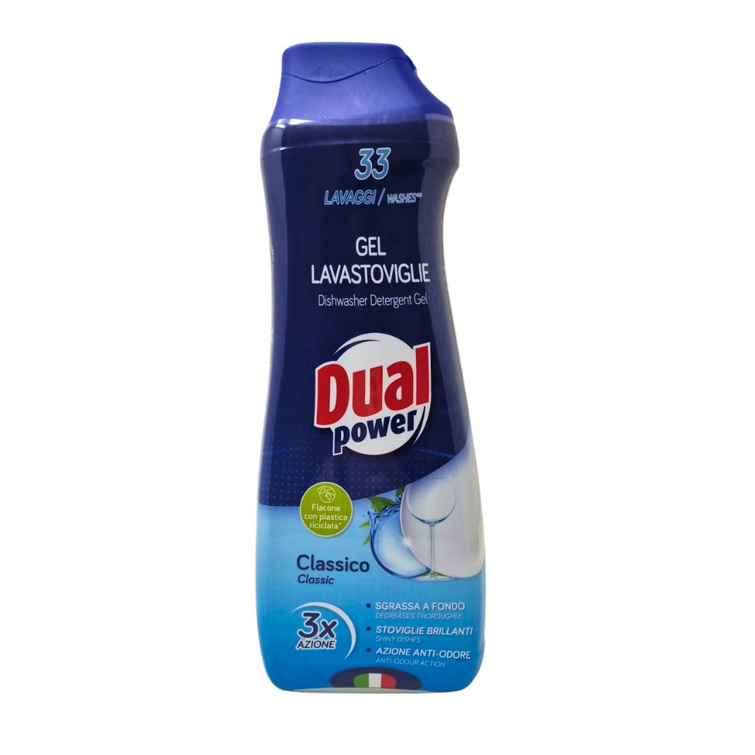 Gel detergente per lavastoviglie DUAL POWER classico 660 ml