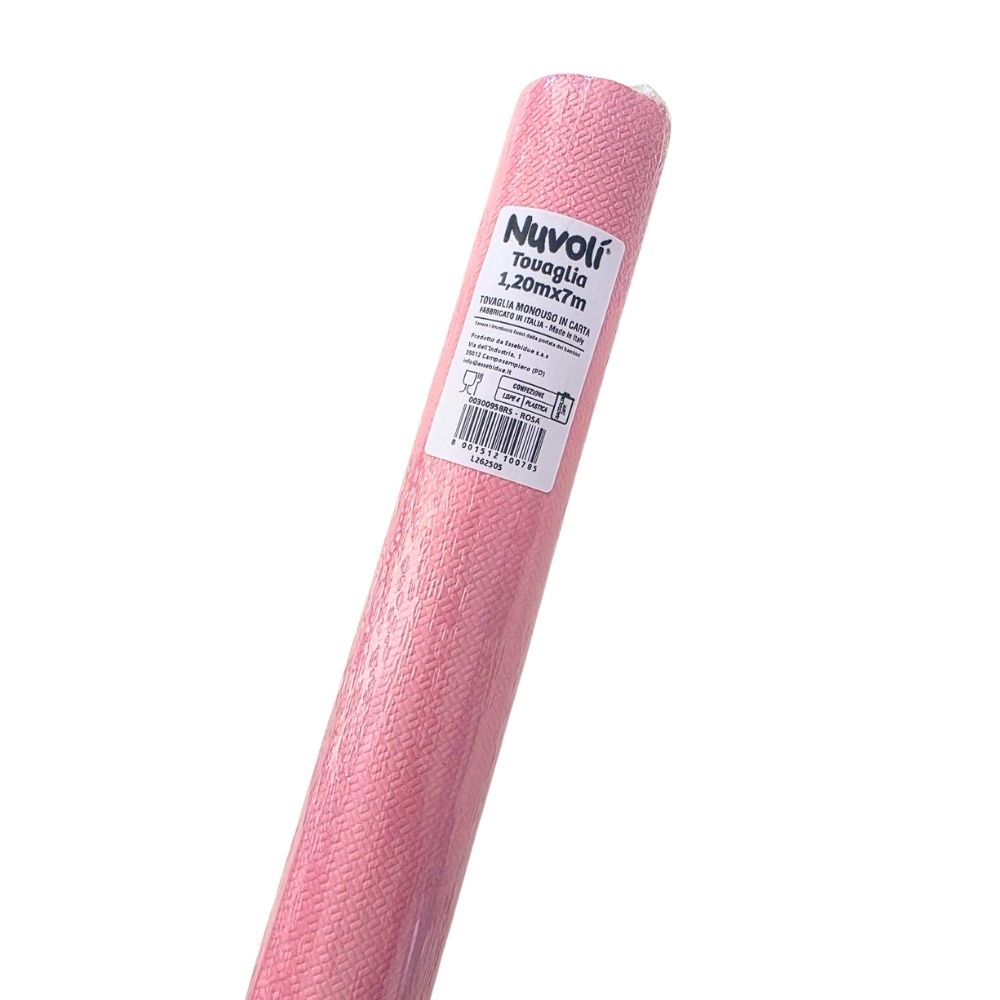 Tovaglia in carta NUVOLI' rosa 1,20x7 mt