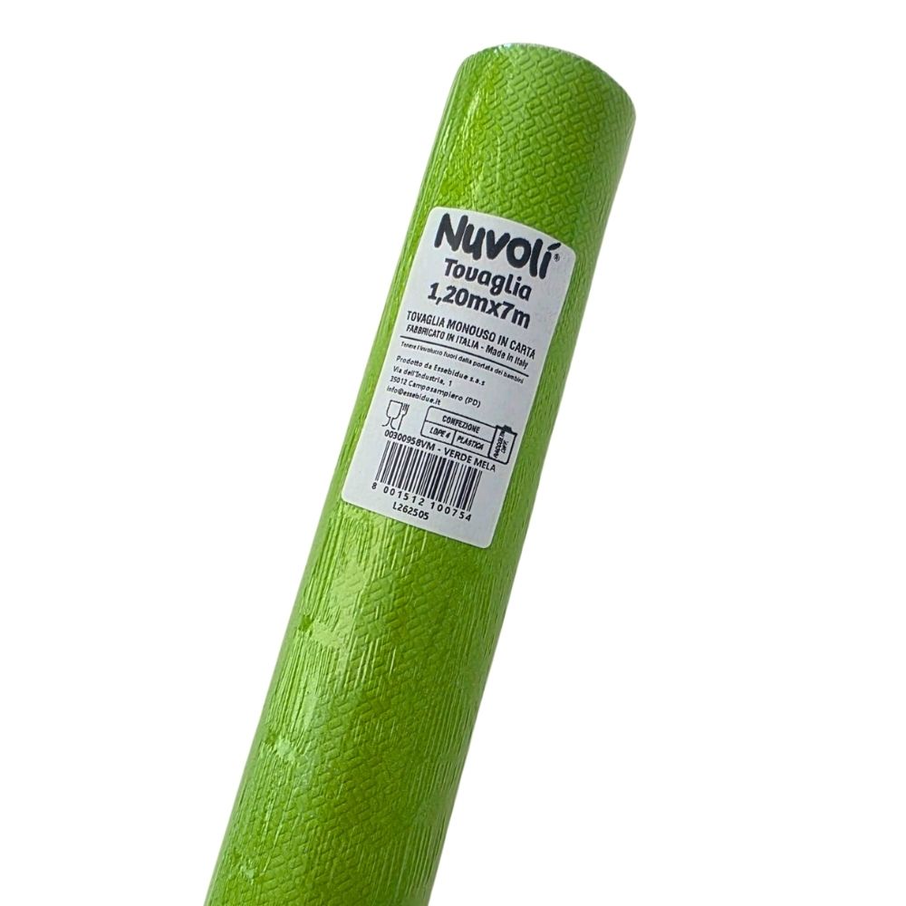 Tovaglia in carta NUVOLI' verde 1,20x7 mt