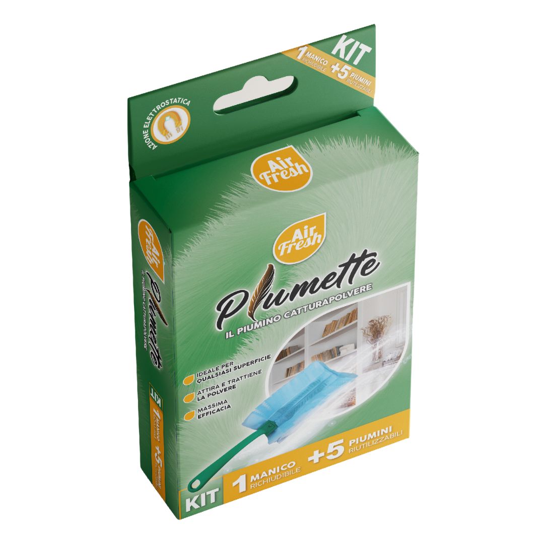 Piumino catturapolvere Plumette AIRFRESH 5 piumini + manico