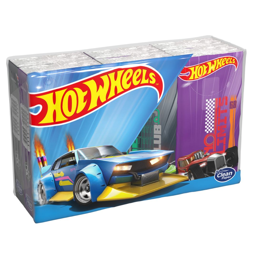Fazzoletti decorati per bambini hot wheels 6 pz