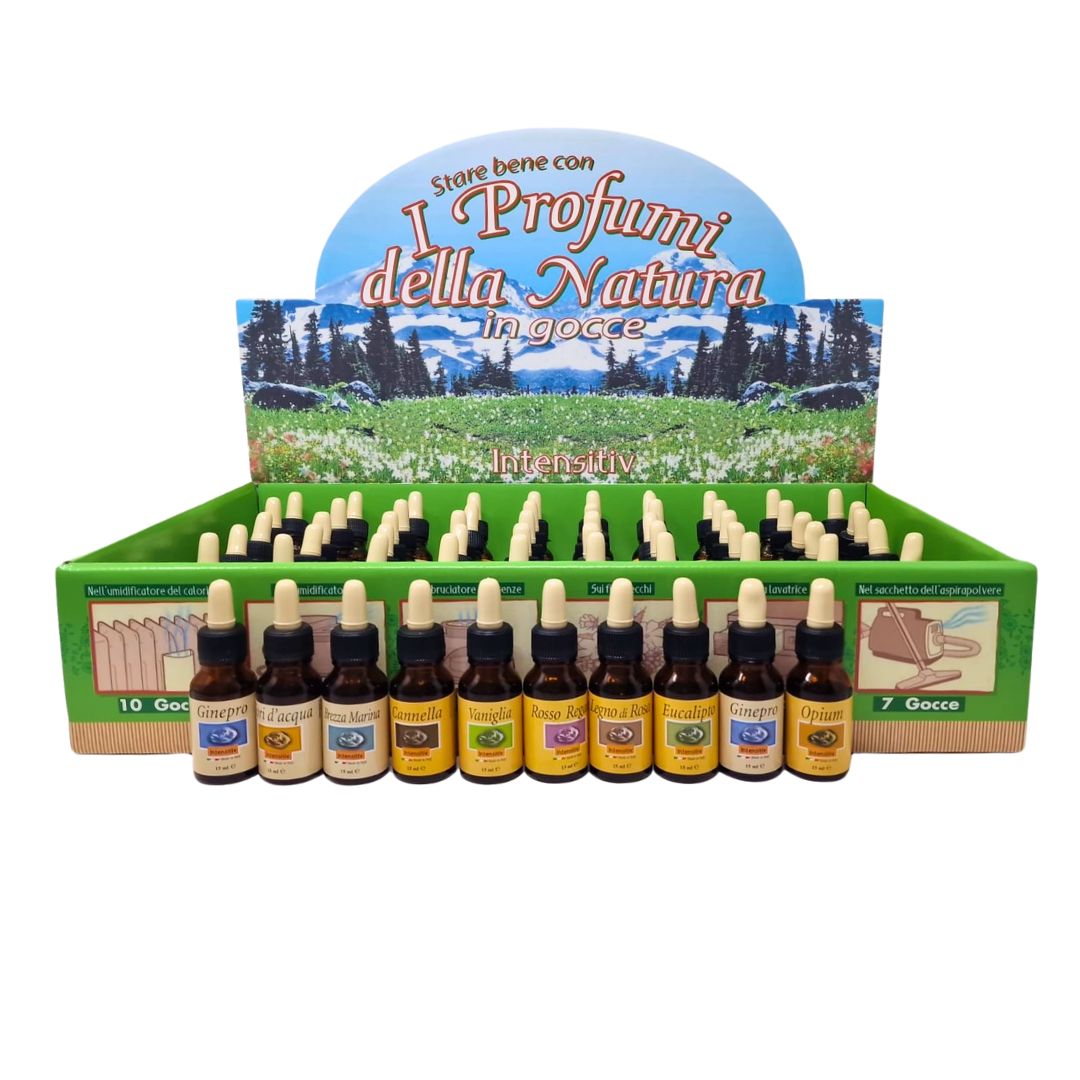 Espositore di essenze profumate per ambienti 15 ml 60 pz