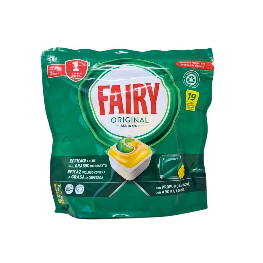 Fairy pastiglie lavastoviglie al limone 19 pz