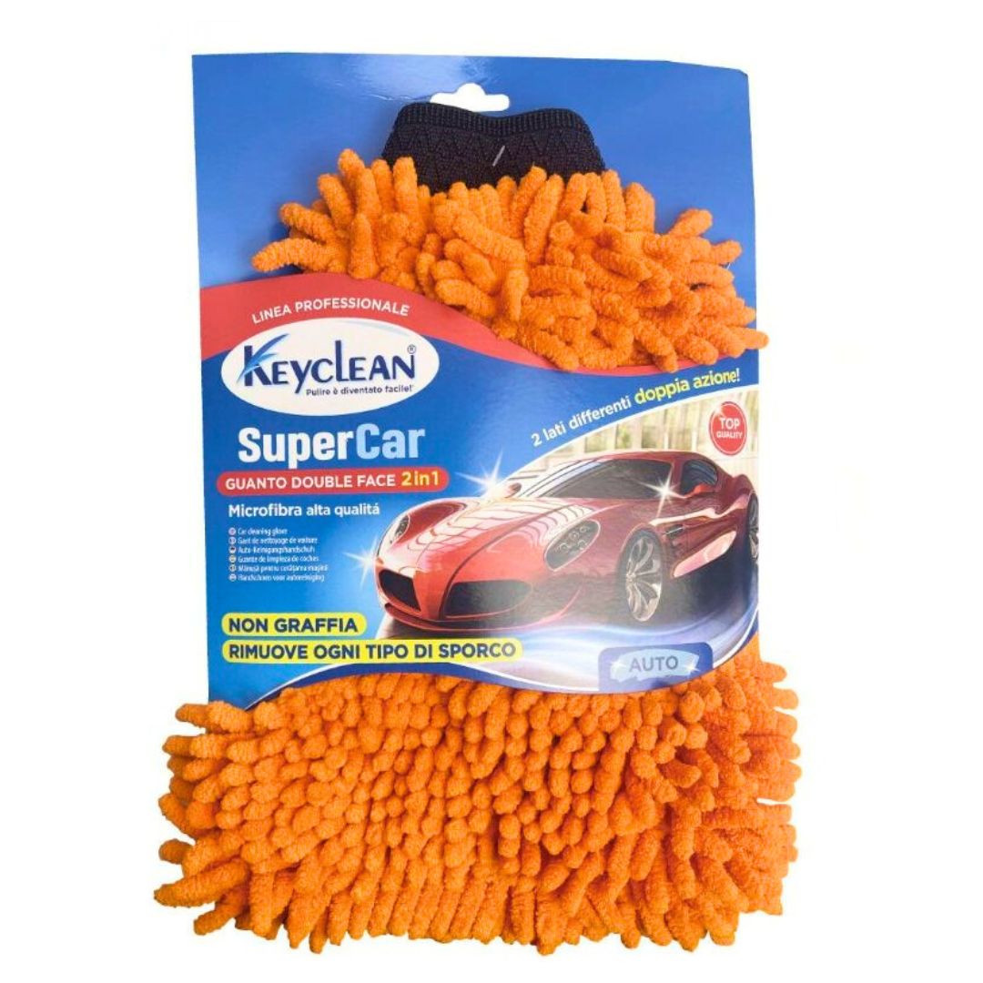 Guanto microfibra con frange per auto KEYCLEAN double face 1 pz
