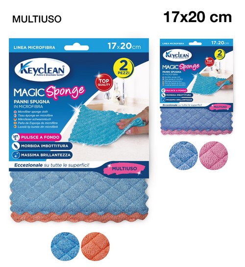 Panni spugna in microfibra, 2 pz