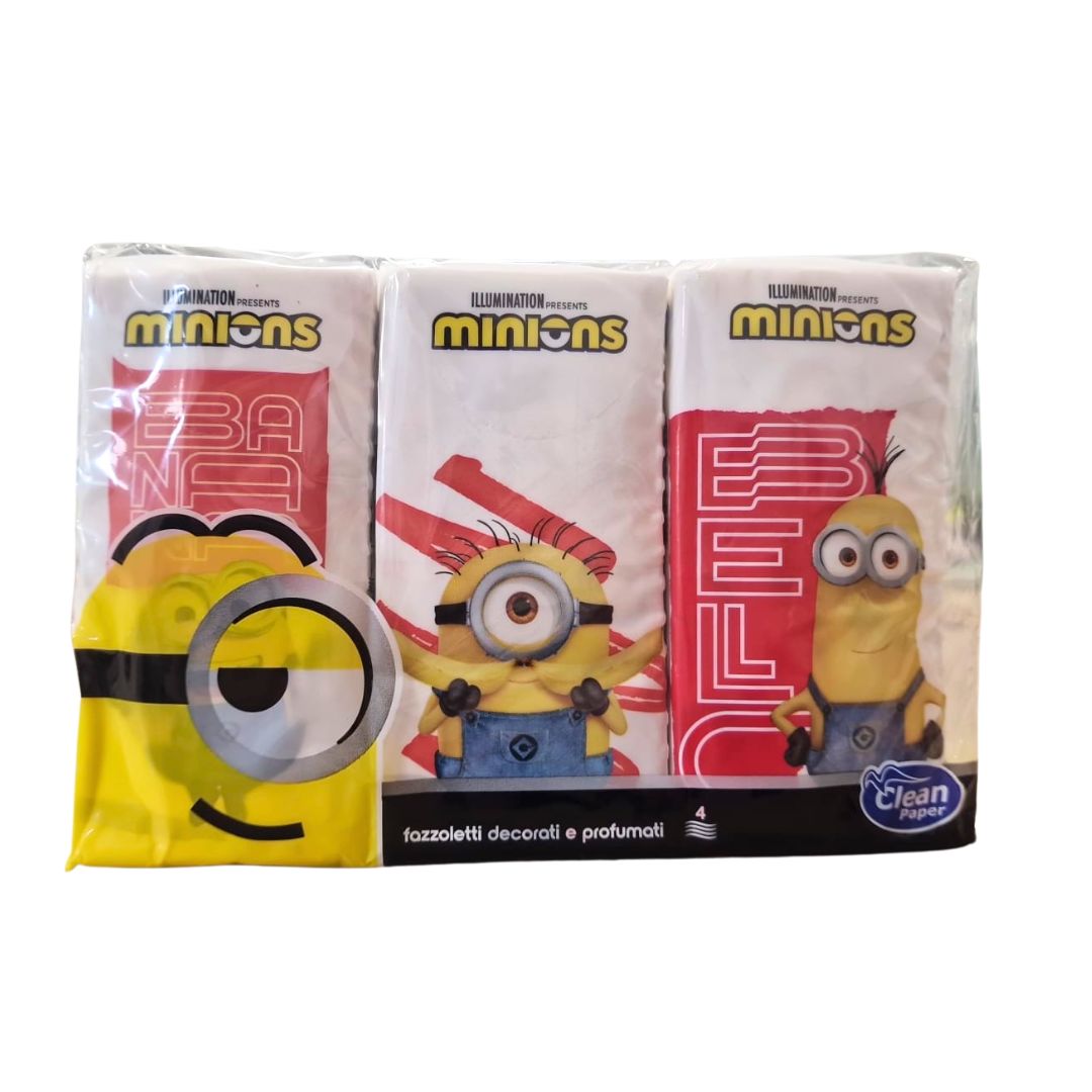 Fazzoletti decorati per bambini Minions 6 pz