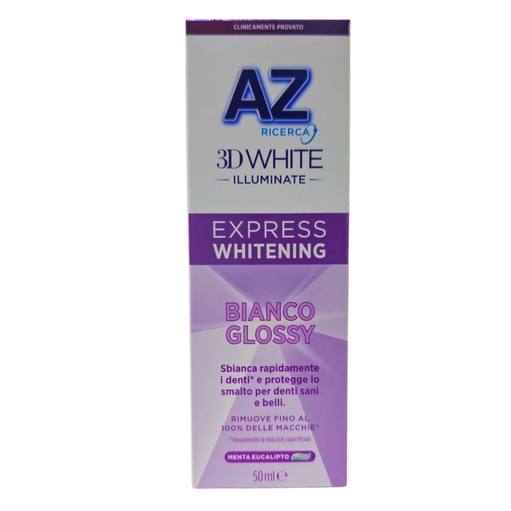 Dentifricio AZ 3D bianco white glossy 50 ml