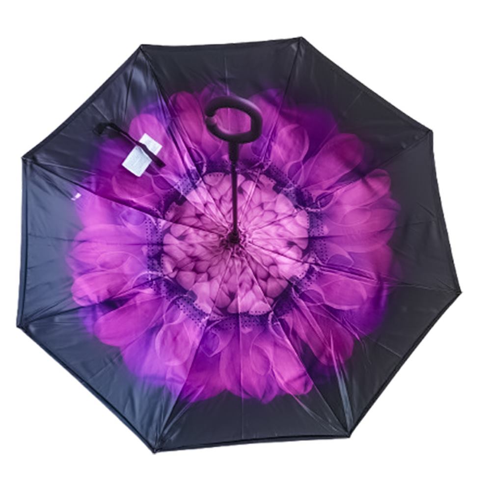 Ombrello con pulsante apertura automatica e custodia fantasia 1 pz