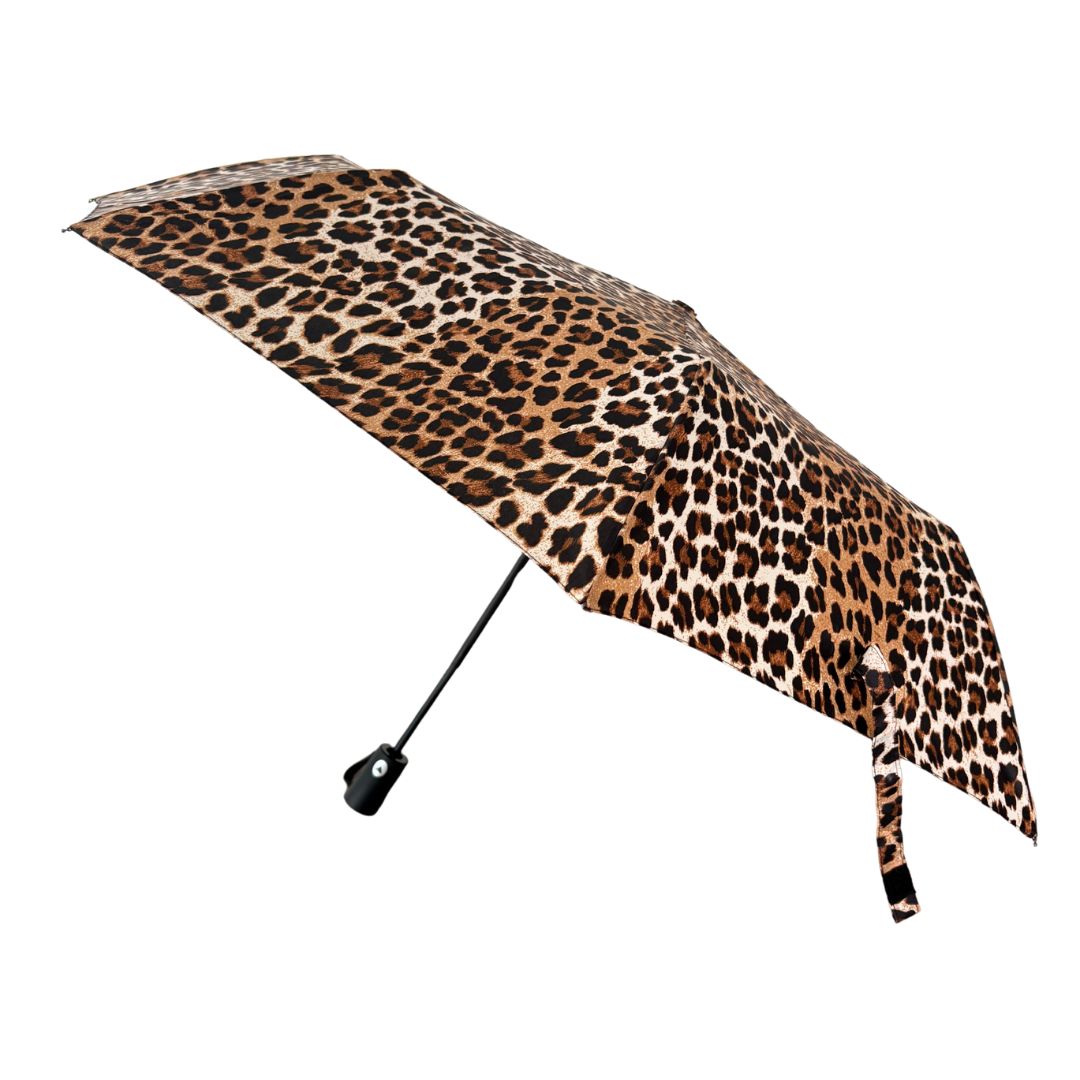 Ombrello con pulsante apertura automatica e custodia fantasia maculata 1 pz